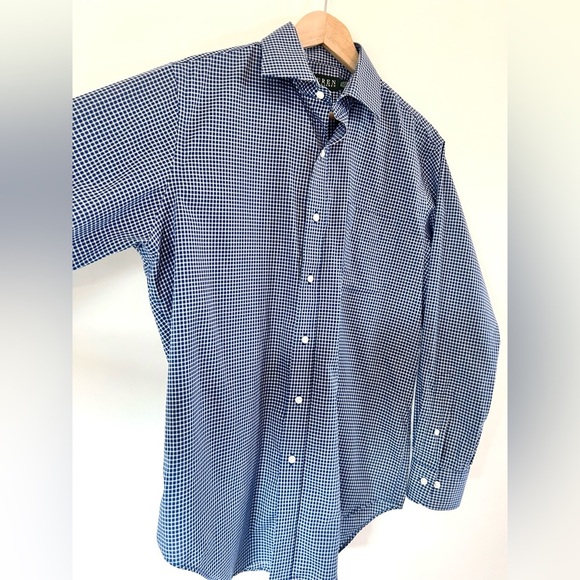 Lauren Ralph Lauren Classic Fit Wrinkle Free Plaid Button Down Shirt - Picture 4 of 10